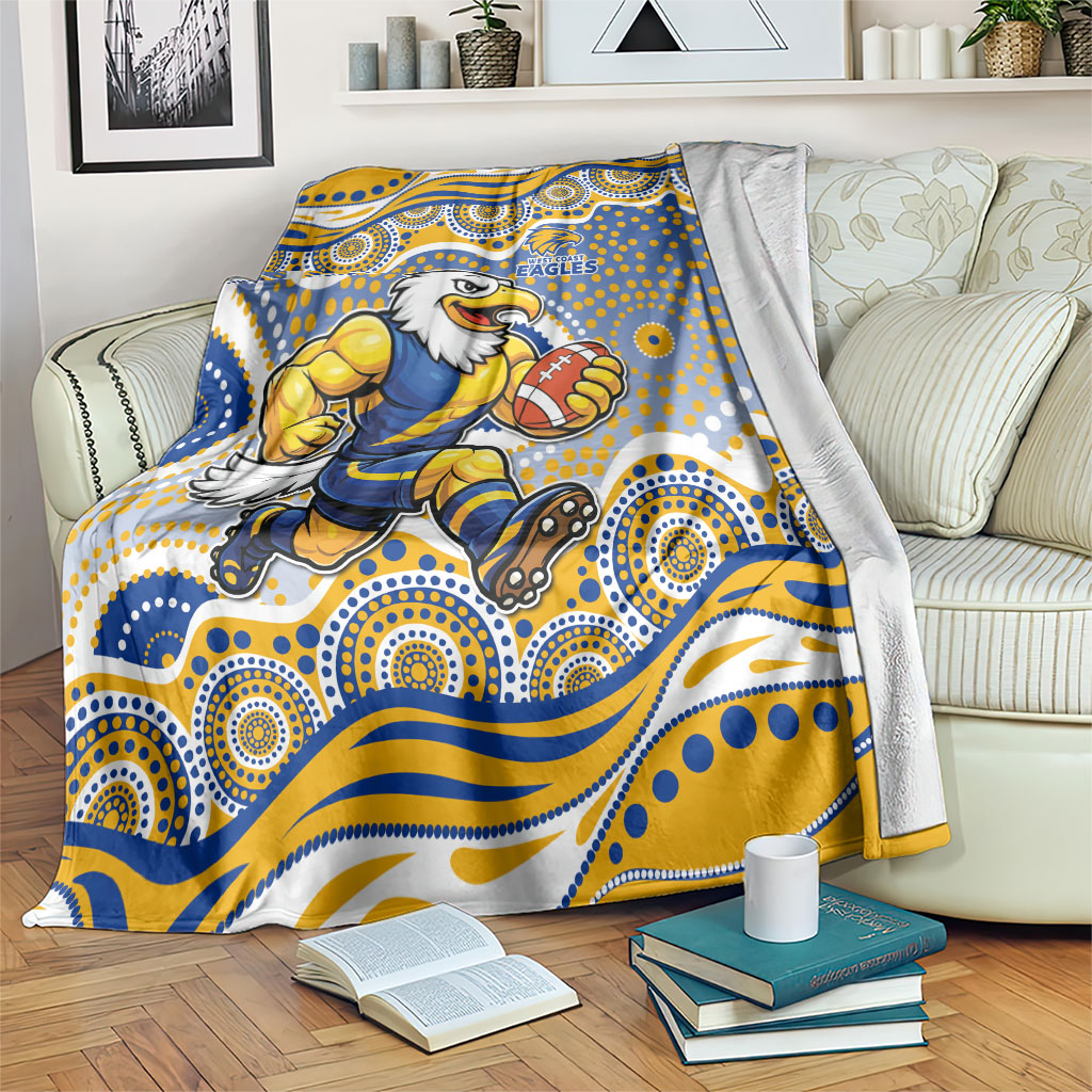 West Coast Eagles Blanket Aboriginal Dot Pattern - Football Mascot Heritage Pride