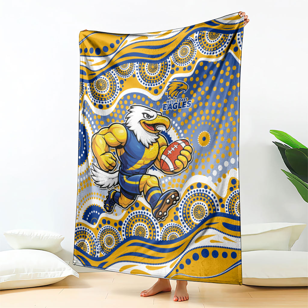 West Coast Eagles Blanket Aboriginal Dot Pattern - Football Mascot Heritage Pride