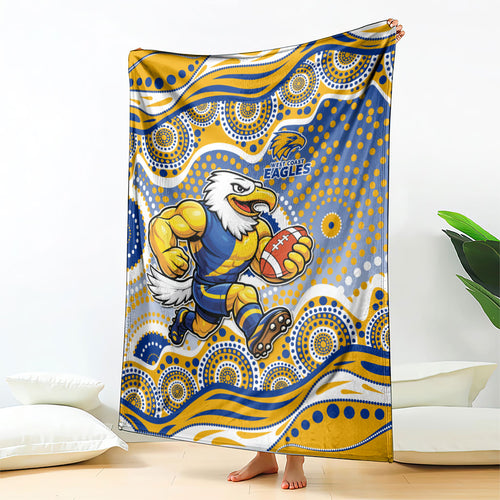 West Coast Eagles Blanket Aboriginal Dot Pattern - Football Mascot Heritage Pride