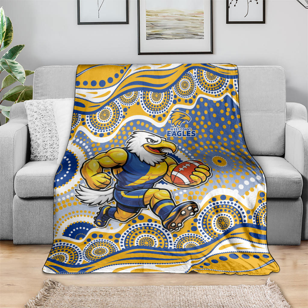 West Coast Eagles Blanket Aboriginal Dot Pattern - Football Mascot Heritage Pride