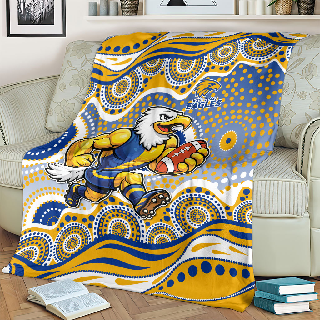 West Coast Eagles Blanket Aboriginal Dot Pattern - Football Mascot Heritage Pride