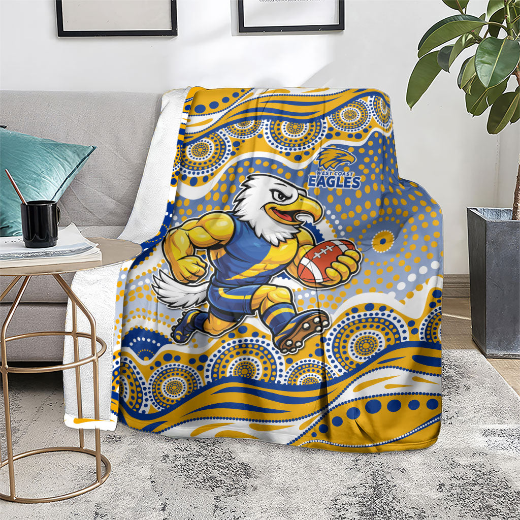 West Coast Eagles Blanket Aboriginal Dot Pattern - Football Mascot Heritage Pride