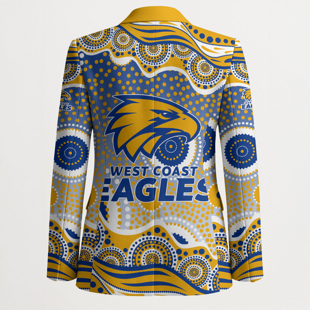 West Coast Eagles Blazer Aboriginal Dot Pattern - Football Mascot Heritage Pride