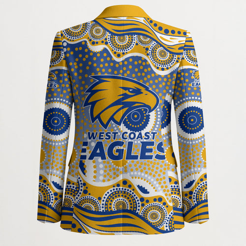 West Coast Eagles Blazer Aboriginal Dot Pattern - Football Mascot Heritage Pride