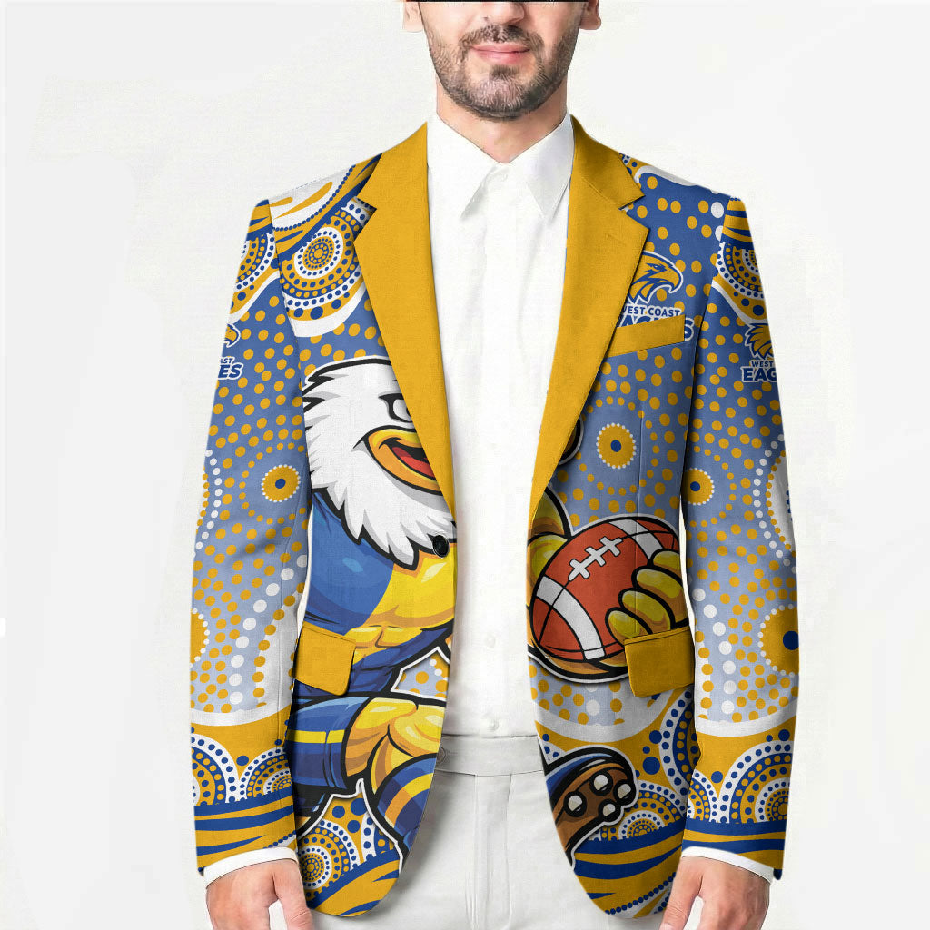 West Coast Eagles Blazer Aboriginal Dot Pattern - Football Mascot Heritage Pride