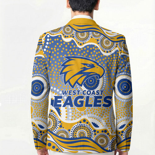 West Coast Eagles Blazer Aboriginal Dot Pattern - Football Mascot Heritage Pride
