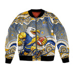 West Coast Eagles Bomber Jacket Aboriginal Dot Pattern - Football Mascot Heritage Pride