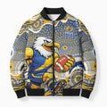 West Coast Eagles Bomber Puffer Jacket Aboriginal Dot Pattern - Football Mascot Heritage Pride