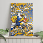 West Coast Eagles Canvas Wall Art Aboriginal Dot Pattern - Football Mascot Heritage Pride