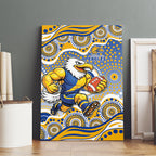 West Coast Eagles Canvas Wall Art Aboriginal Dot Pattern - Football Mascot Heritage Pride