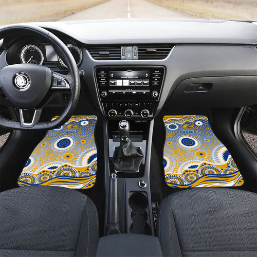 West Coast Eagles Car Mats Aboriginal Dot Pattern - Football Mascot Heritage Pride