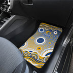 West Coast Eagles Car Mats Aboriginal Dot Pattern - Football Mascot Heritage Pride