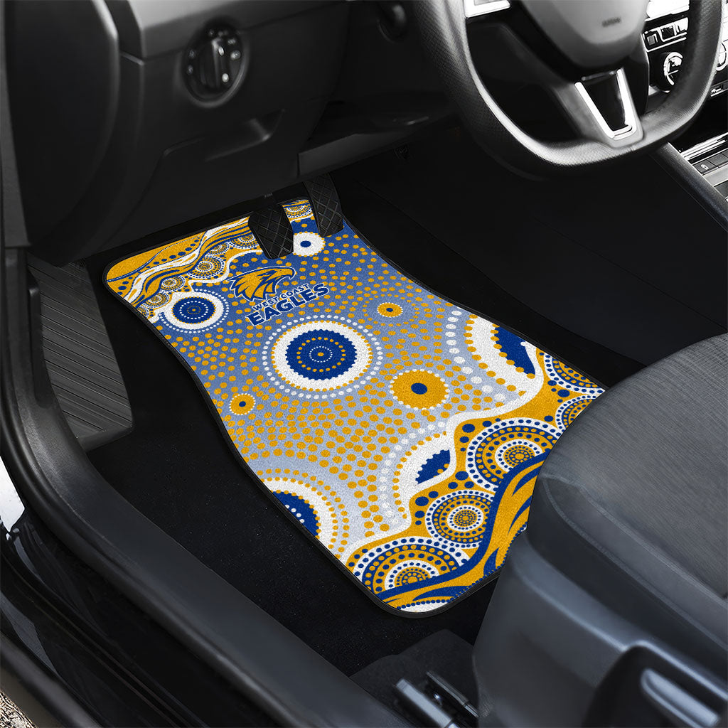 West Coast Eagles Car Mats Aboriginal Dot Pattern - Football Mascot Heritage Pride