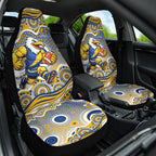West Coast Eagles Car Seat Cover Aboriginal Dot Pattern - Football Mascot Heritage Pride