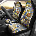 West Coast Eagles Car Seat Cover Aboriginal Dot Pattern - Football Mascot Heritage Pride