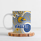 West Coast Eagles Ceramic Mug Aboriginal Dot Pattern - Football Mascot Heritage Pride