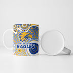 West Coast Eagles Ceramic Mug Aboriginal Dot Pattern - Football Mascot Heritage Pride