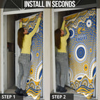 West Coast Eagles Door Cover Aboriginal Dot Pattern - Football Mascot Heritage Pride