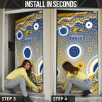 West Coast Eagles Door Cover Aboriginal Dot Pattern - Football Mascot Heritage Pride