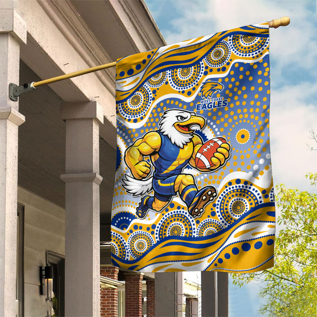 West Coast Eagles Garden Flag Aboriginal Dot Pattern - Football Mascot Heritage Pride