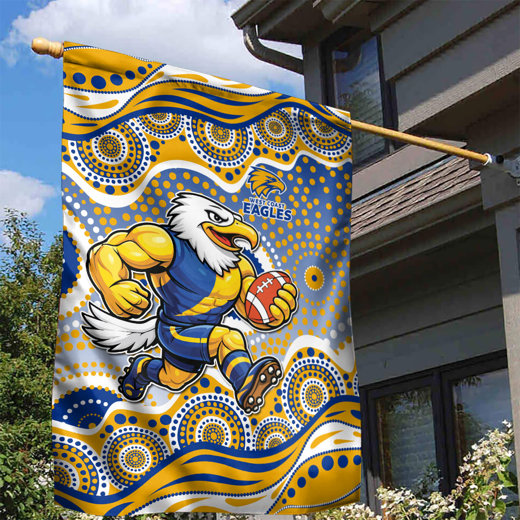 West Coast Eagles Garden Flag Aboriginal Dot Pattern - Football Mascot Heritage Pride