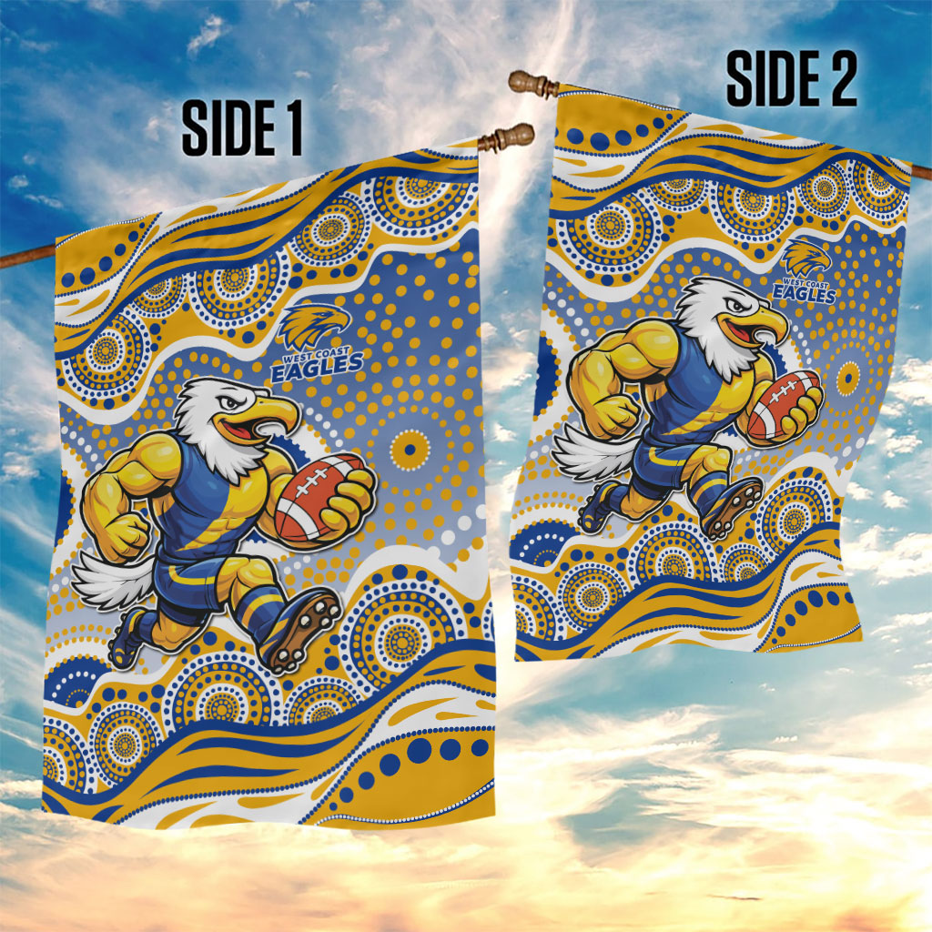 West Coast Eagles Garden Flag Aboriginal Dot Pattern - Football Mascot Heritage Pride