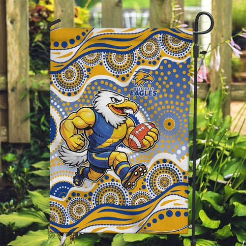 West Coast Eagles Garden Flag Aboriginal Dot Pattern - Football Mascot Heritage Pride