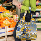 West Coast Eagles Grocery Bag Aboriginal Dot Pattern - Football Mascot Heritage Pride