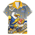 West Coast Eagles Hawaiian Shirt Aboriginal Dot Pattern - Football Mascot Heritage Pride