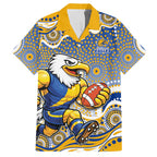 West Coast Eagles Hawaiian Shirt Aboriginal Dot Pattern - Football Mascot Heritage Pride