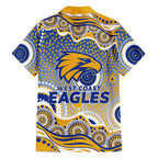 West Coast Eagles Hawaiian Shirt Aboriginal Dot Pattern - Football Mascot Heritage Pride