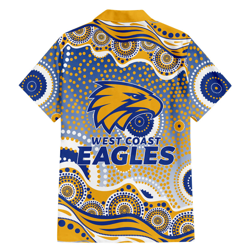 West Coast Eagles Hawaiian Shirt Aboriginal Dot Pattern - Football Mascot Heritage Pride