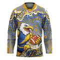 West Coast Eagles Hockey Jersey Aboriginal Dot Pattern - Football Mascot Heritage Pride