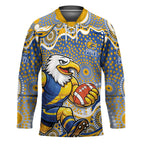 West Coast Eagles Hockey Jersey Aboriginal Dot Pattern - Football Mascot Heritage Pride