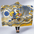 West Coast Eagles Hooded Blanket Aboriginal Dot Pattern - Football Mascot Heritage Pride