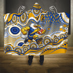 West Coast Eagles Hooded Blanket Aboriginal Dot Pattern - Football Mascot Heritage Pride