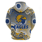 West Coast Eagles Hoodie Aboriginal Dot Pattern - Football Mascot Heritage Pride