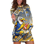 West Coast Eagles Hoodie Dress Aboriginal Dot Pattern - Football Mascot Heritage Pride