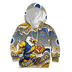 West Coast Eagles Kid Hoodie Aboriginal Dot Pattern - Football Mascot Heritage Pride