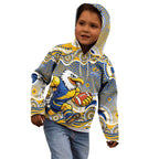 West Coast Eagles Kid Hoodie Aboriginal Dot Pattern - Football Mascot Heritage Pride