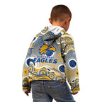 West Coast Eagles Kid Hoodie Aboriginal Dot Pattern - Football Mascot Heritage Pride