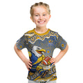 West Coast Eagles Kid T Shirt Aboriginal Dot Pattern - Football Mascot Heritage Pride