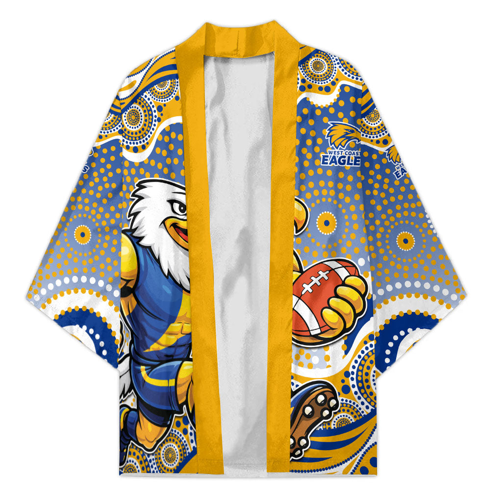 West Coast Eagles Kimono Aboriginal Dot Pattern - Football Mascot Heritage Pride
