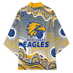 West Coast Eagles Kimono Aboriginal Dot Pattern - Football Mascot Heritage Pride