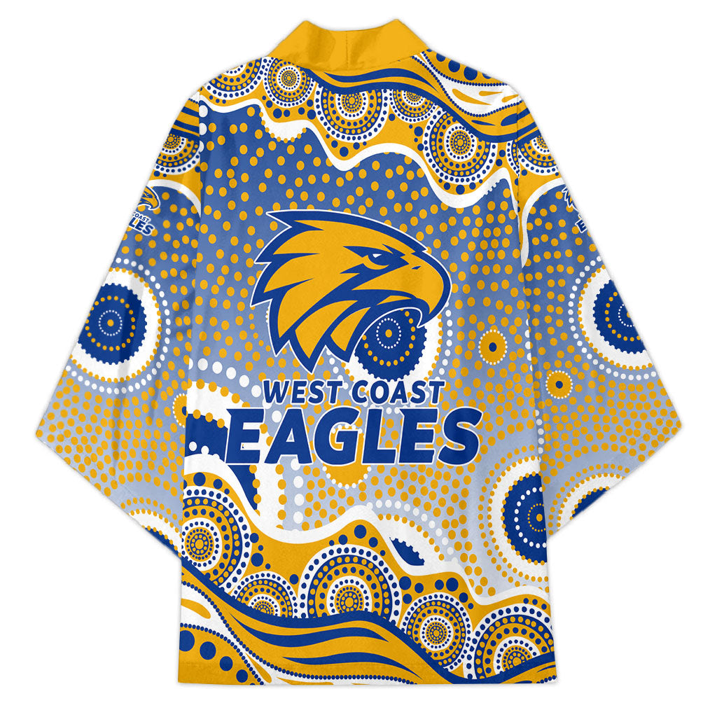 West Coast Eagles Kimono Aboriginal Dot Pattern - Football Mascot Heritage Pride