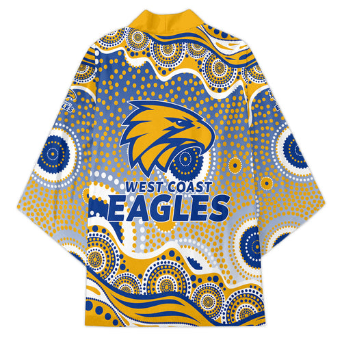 West Coast Eagles Kimono Aboriginal Dot Pattern - Football Mascot Heritage Pride