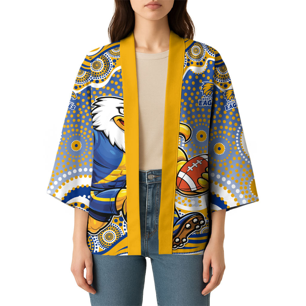 West Coast Eagles Kimono Aboriginal Dot Pattern - Football Mascot Heritage Pride