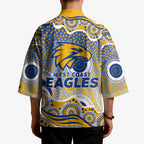 West Coast Eagles Kimono Aboriginal Dot Pattern - Football Mascot Heritage Pride