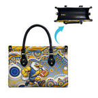 West Coast Eagles Leather Bag Aboriginal Dot Pattern - Football Mascot Heritage Pride