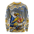 West Coast Eagles Long Sleeve Shirt Aboriginal Dot Pattern - Football Mascot Heritage Pride